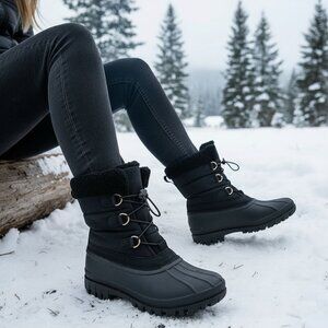 Chooka 9 Boots Duck Waterproof Cold Weather Snow Rain Shoes Outdoor Shearling